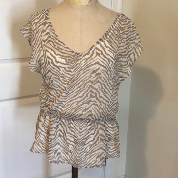 Express Tops - NWOT Express Silky sheer Animal print top